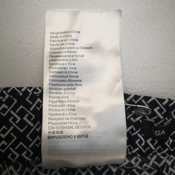 Olsen Europe Lisa Ladies Size Medium Lightweight Black & White Pattern Pants - Picture 6 of 11